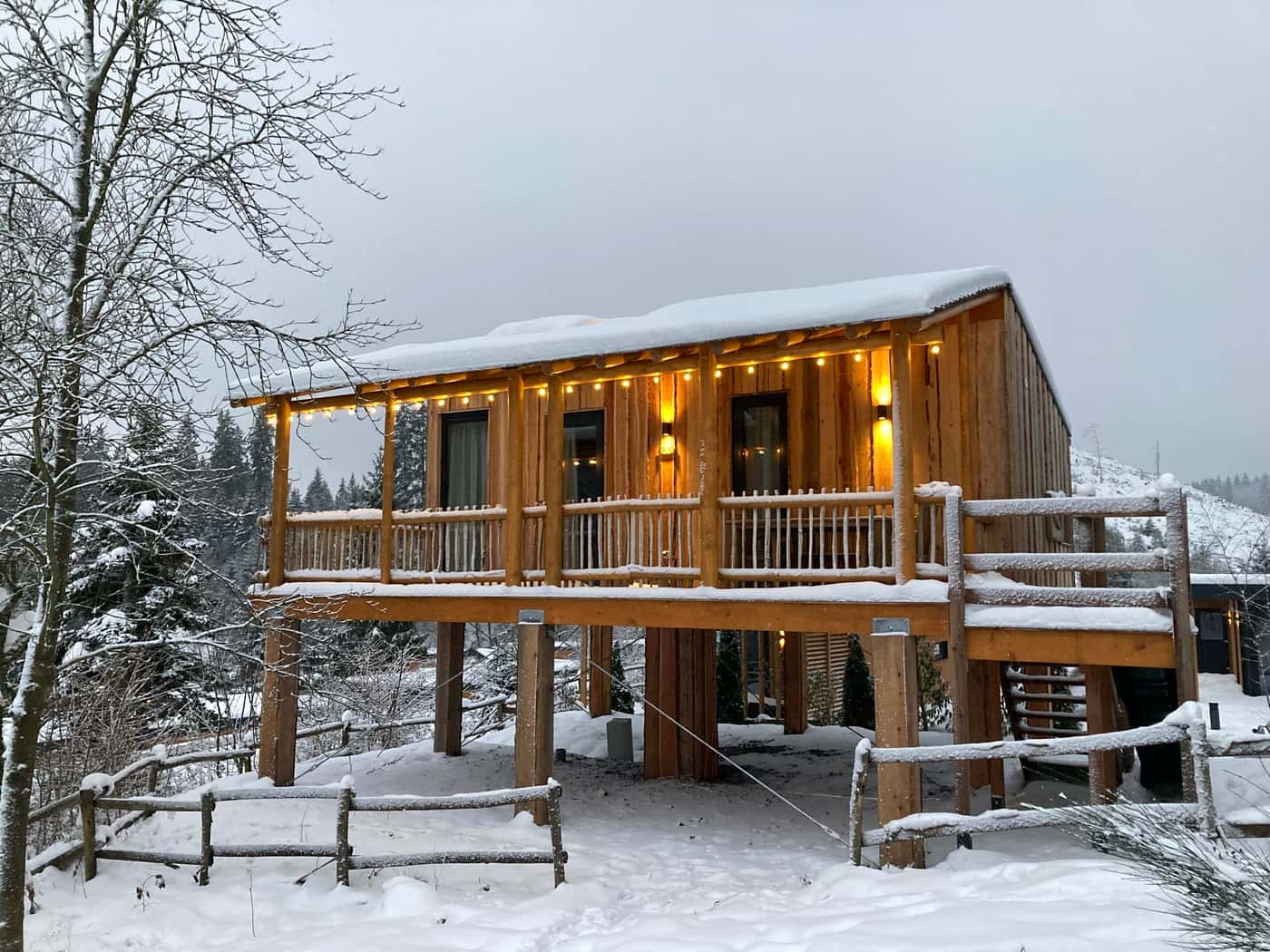 4P Baumhaus mit Rutsche