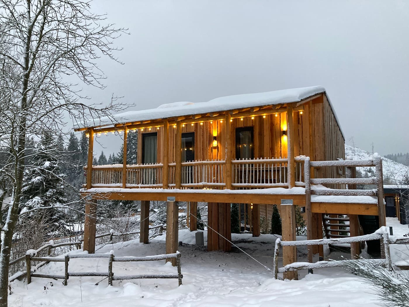 4P Baumhaus mit Rutsche